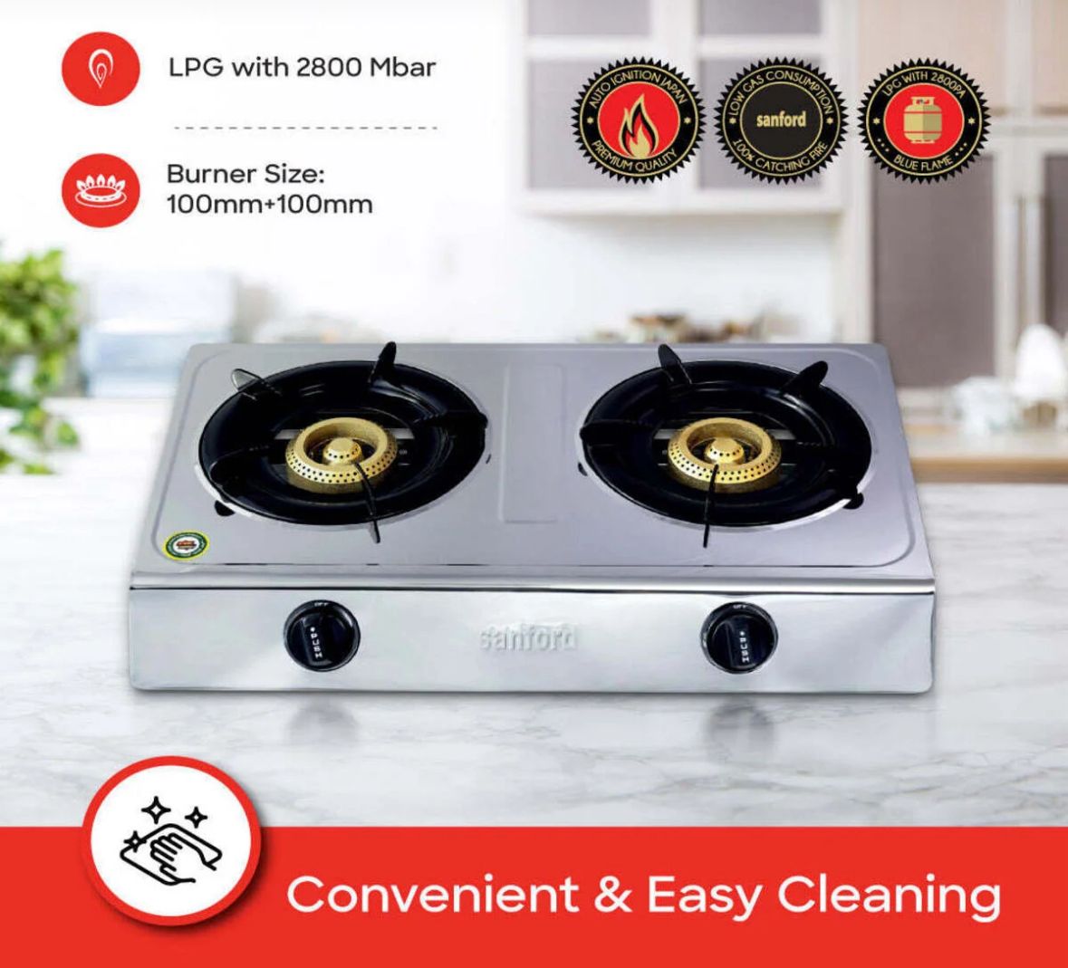 Sanford Sanford Double Burner Gas Stove SF5222GC_2