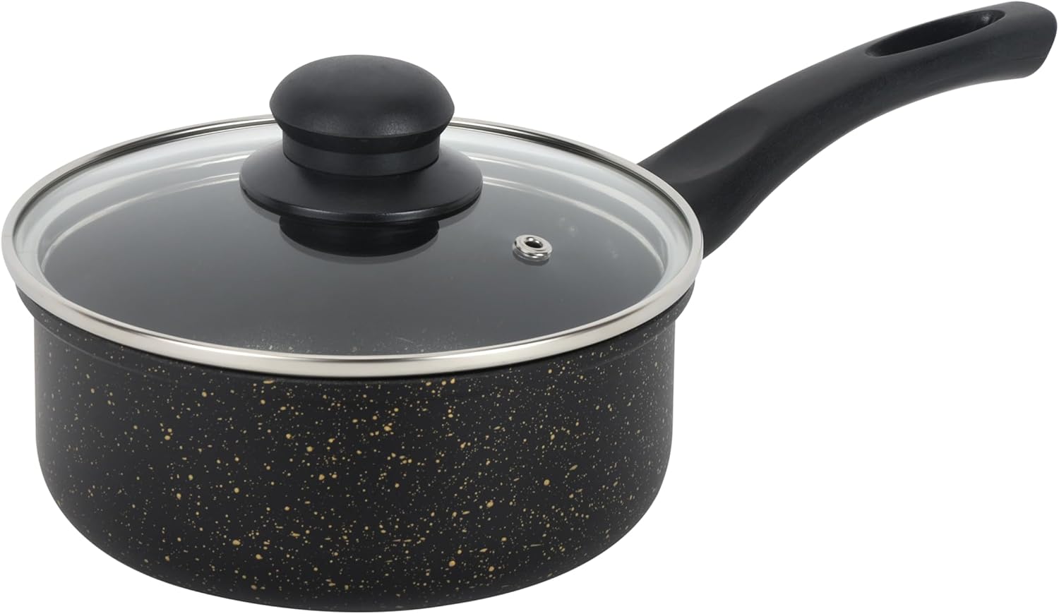 Royalford Cookware Set Elite RF12622 Durable 7pc Cooking Set Non-stick Stewpots 24/26cm+lids Saucepan 16cm frypan 24cm Aluminium Cookware Pots and Pan Black_5