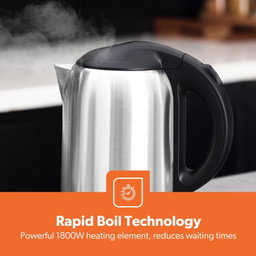 Geepas Electric Kettle, 2 Liter, 1400 Watts, Silver, Gk5466, Stainless Steel Material