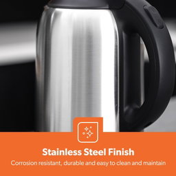 Geepas Electric Kettle, 2 Liter, 1400 Watts, Silver, Gk5466, Stainless Steel Material
