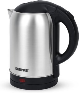 Geepas Electric Kettle, 2 Liter, 1400 Watts, Silver, Gk5466, Stainless Steel Material