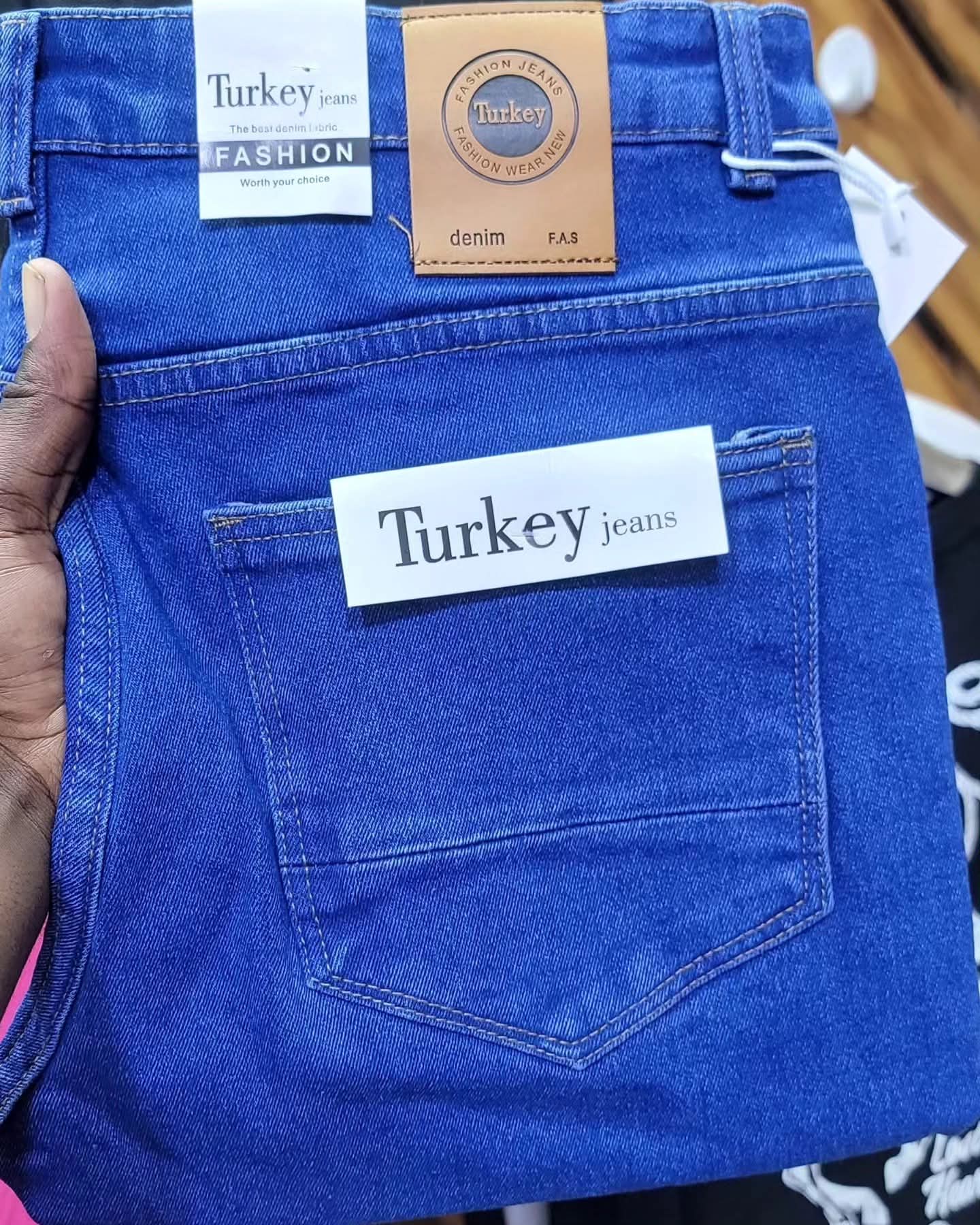 Pure blue non fading jeans _0