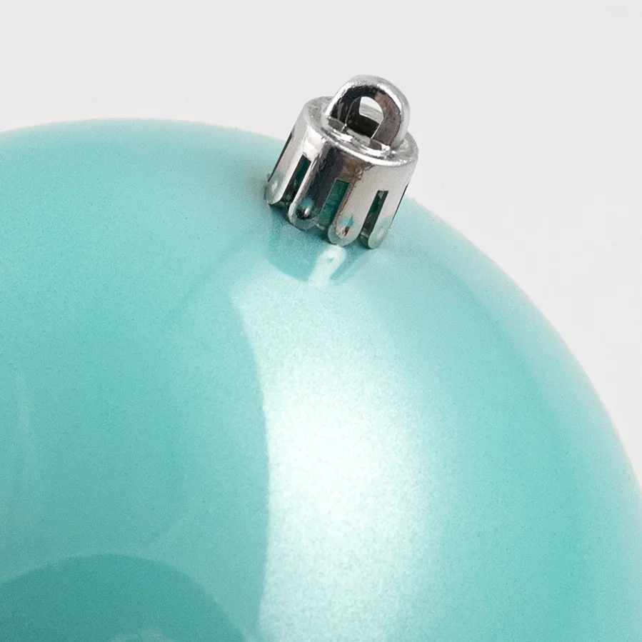 100mm Seamless Plastic Ball Ornament: Pearl Ice Blue (Set of 2)_1