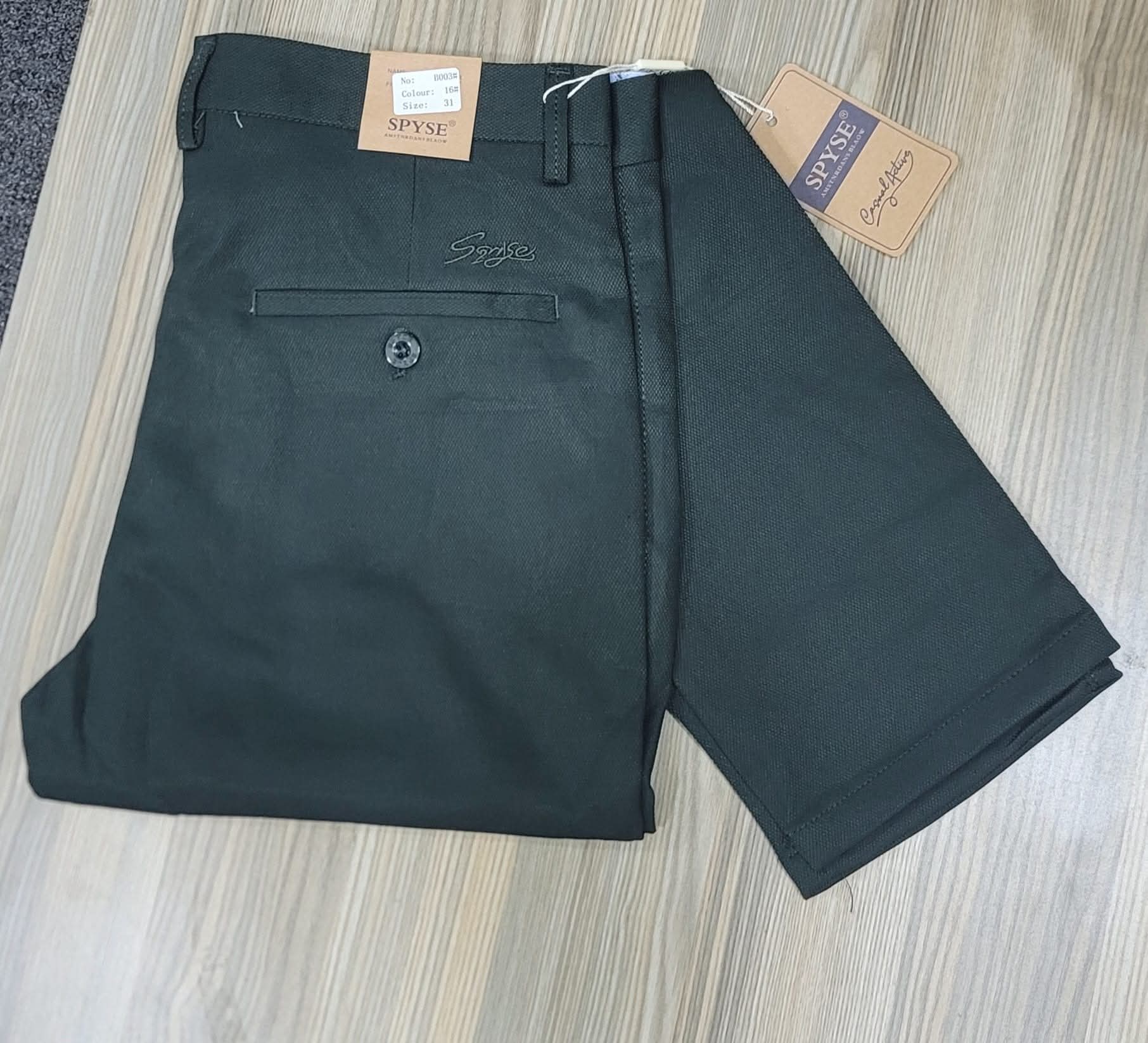 Army green spyse trousers