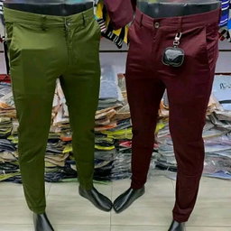 Army green and maroon khaki trousers 