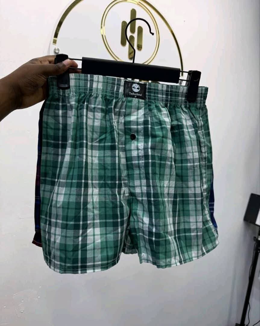Checked Long Men's Boxers 