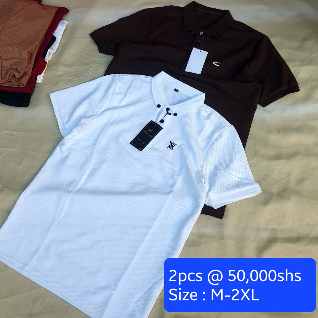 Coffee brown and white  polo tshirts _0