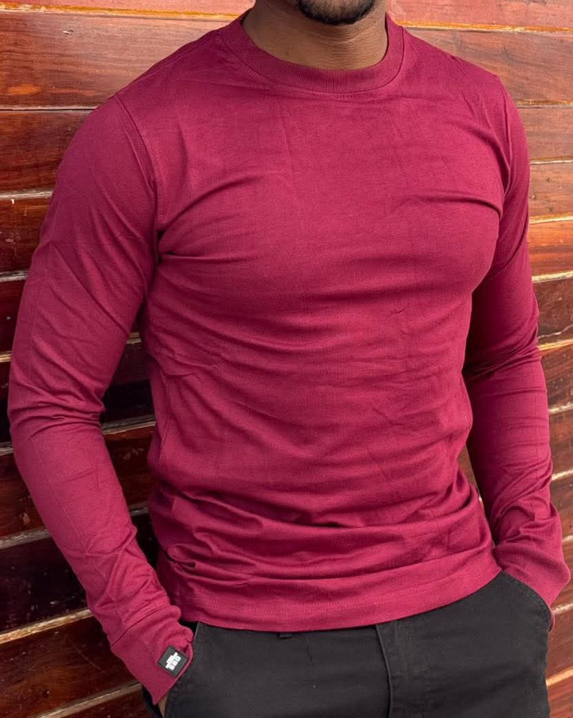 Maroon long sleeved tshirt