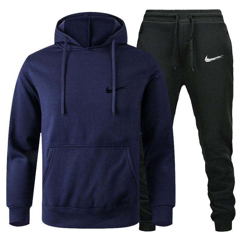 Navy Blue Jumper and Black sweaterpants