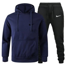 Navy Blue Jumper and Black sweaterpants 