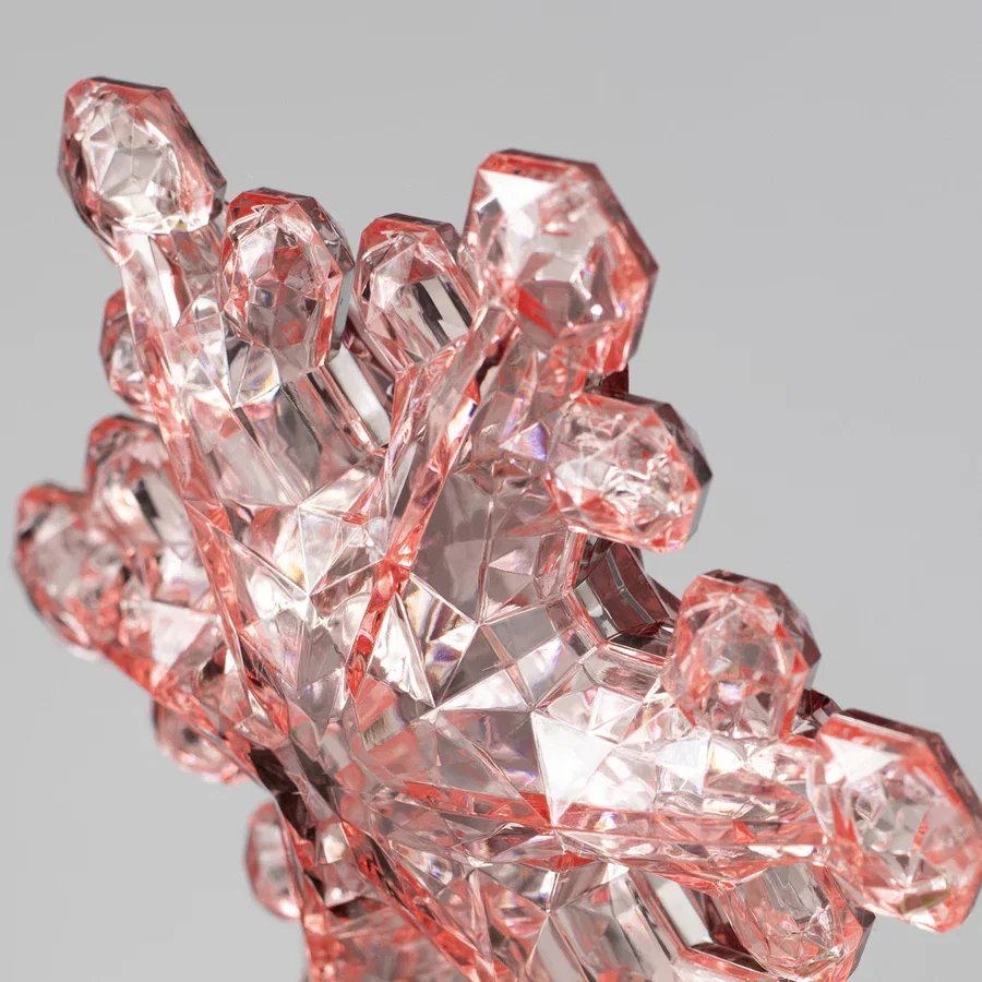 6" Jewel Snowflake Ornament: Pink_1