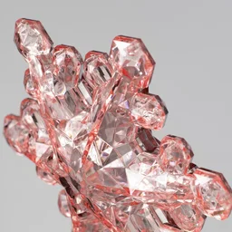 6" Jewel Snowflake Ornament: Pink