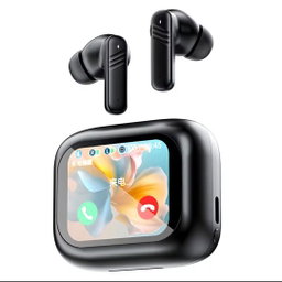 A9 Pro Touch Screen Bluetooth Headphones - Noise Cancelling, Rechargeable Wireless and Smart Touch Control (Black)