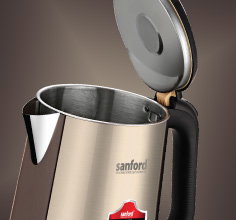 SANFORD 1.7 Liter - Food Grade Three Layer Electric Kettle 360º Rotational Design