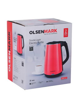 Olsenmark Stainless Steel Electric Kettle 2.2 L 1500 W OMK2147 Red/Black