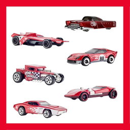 Hot Wheels Mattel Dream Mobile, 80th Anniversary Collector's Edition, Die-Cast Model Car, Red