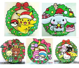 Beady Foam Clay Christmas Wreaths (Set of 5) - DIY Craft Kits for Kids