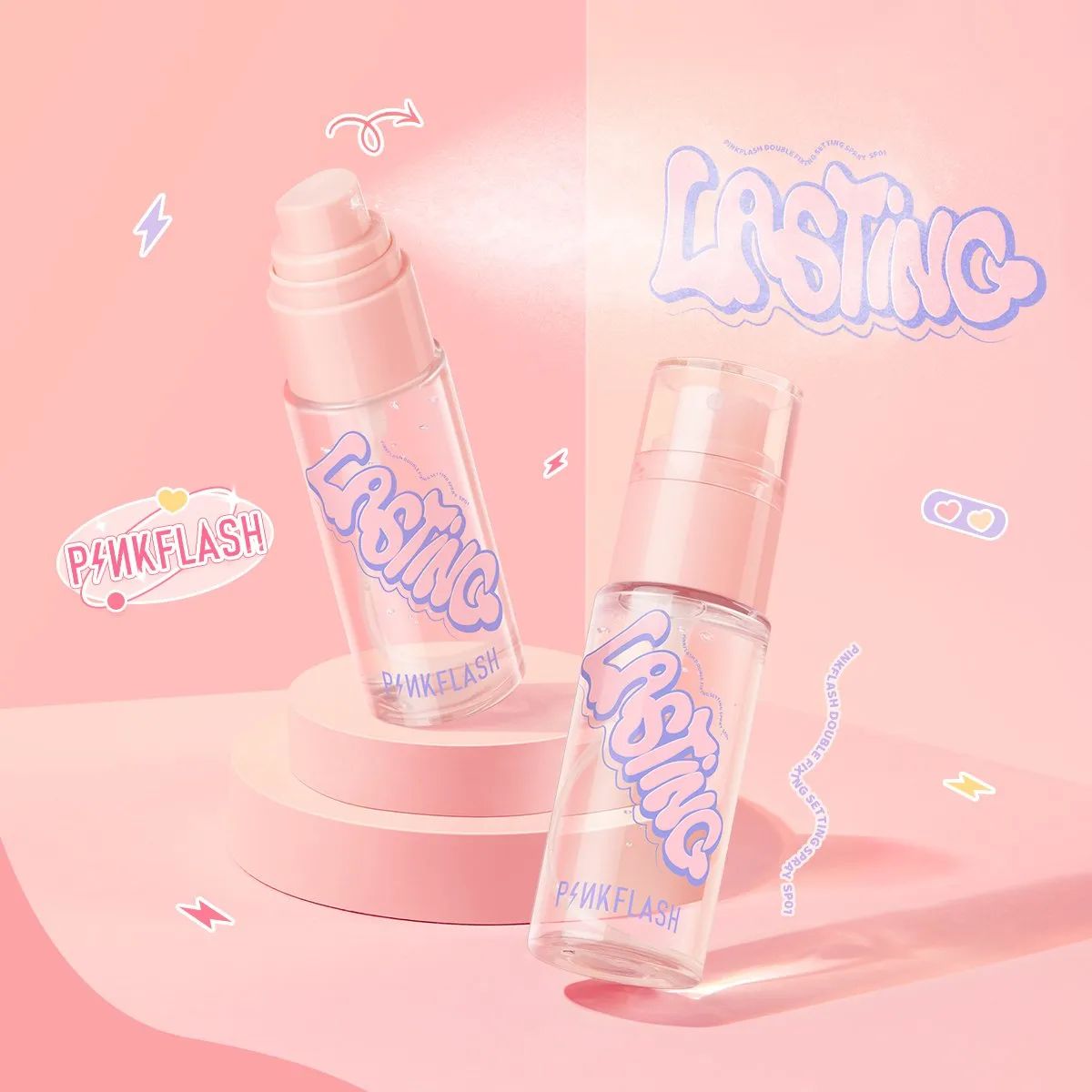 pink flash setting spray بنك فلاش مثبت مكياج