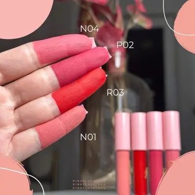  Pink Flash Liquid Lipstick set بنك فلاش مجموعة احمر شفاه