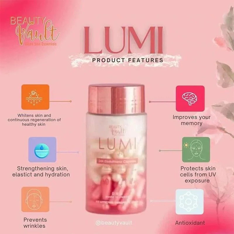 Beauty Vault Lumi Glutathione Capsules 60s_1