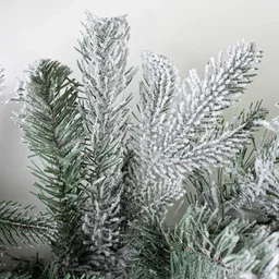 9' X 12" Durham Flocked Pine Garland