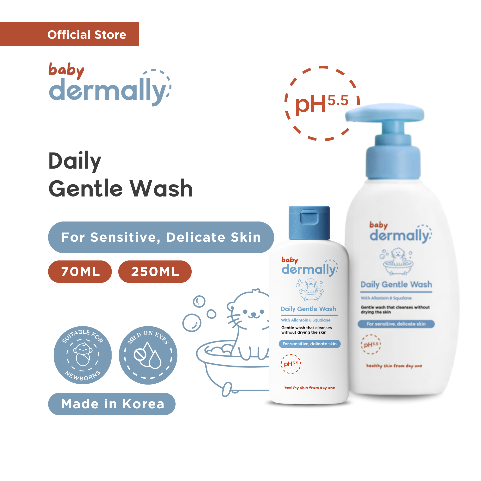 Baby Dermally Daily Gentle Wash 70ml / 250ml_0