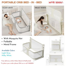 3 In 1 Baby Bedside Crib, Portable Crib