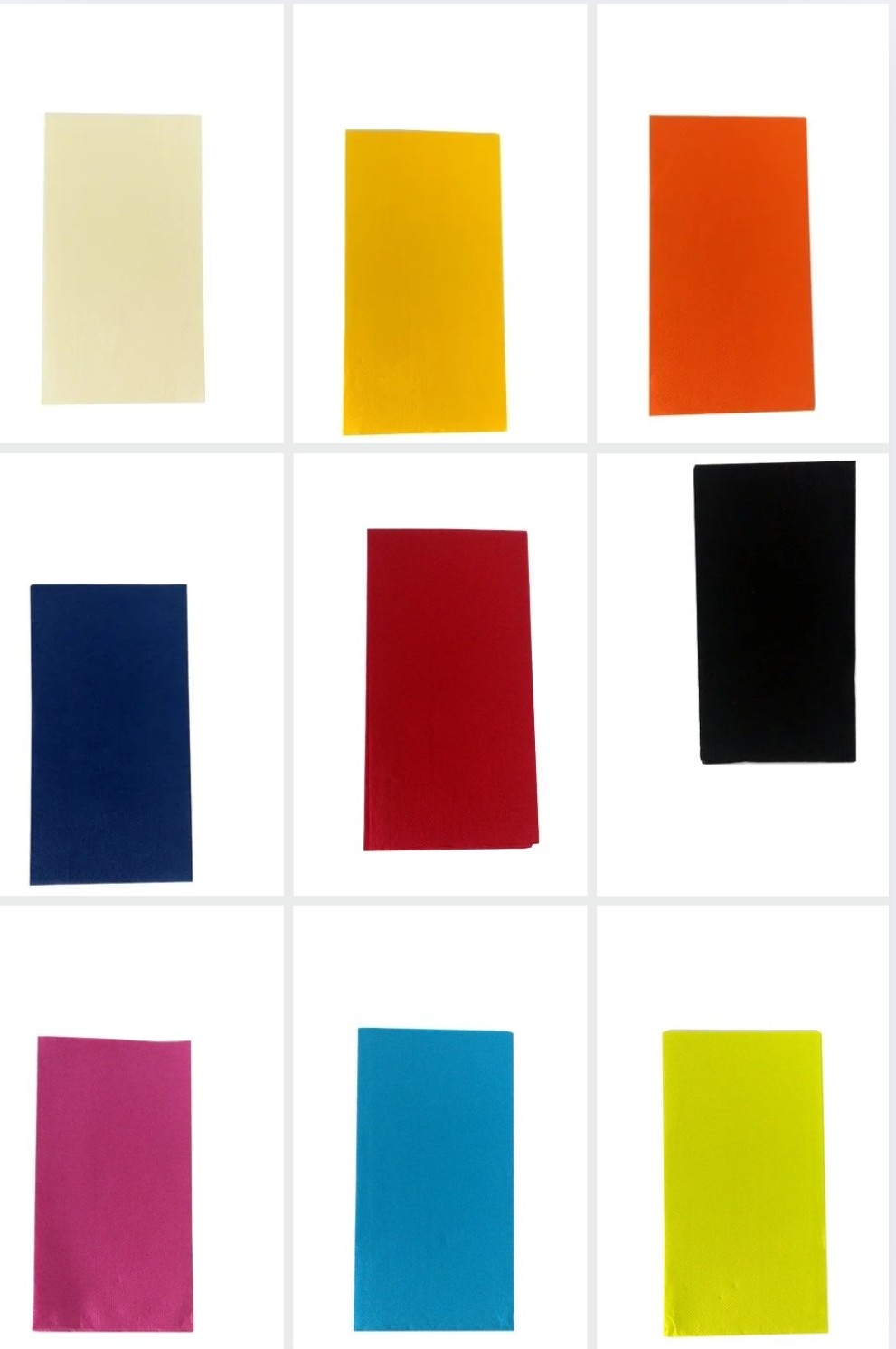 SERVILLETAS DE COLOR 30×40 50 UNIDADES 