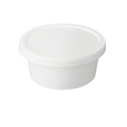 300ml Round Container Milky. ( 1000 pcs ) 