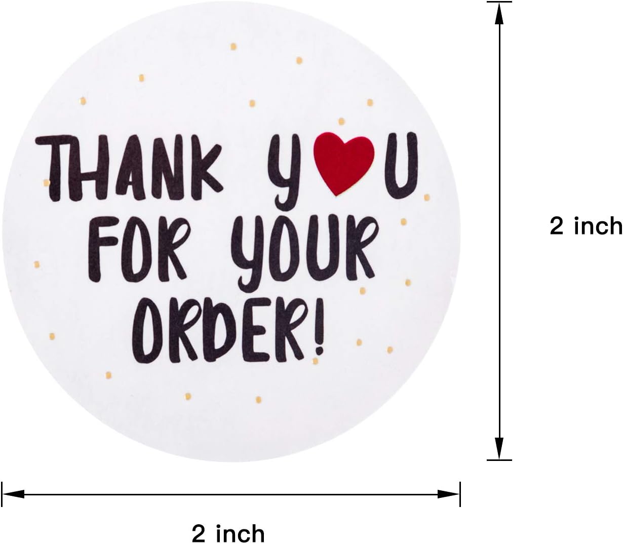 Stickers para paquetes o productos. Hecho a Mano y gracias por tu orden _2