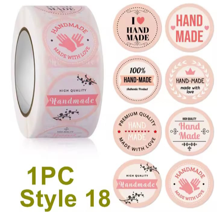 Stickers para paquetes o productos. Hecho a Mano y gracias por tu orden _3
