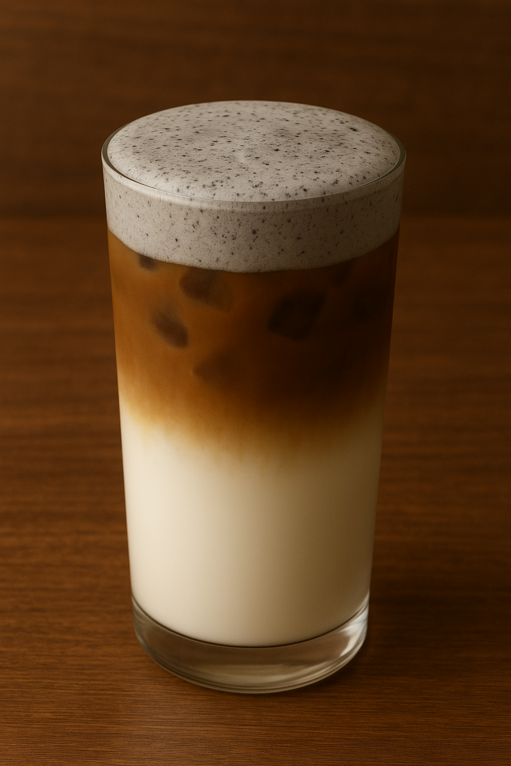 🐦‍🔥 Iced Black Sesame Hojicha Latte_0