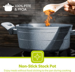 Royalford marble smart casserole with glass lid 