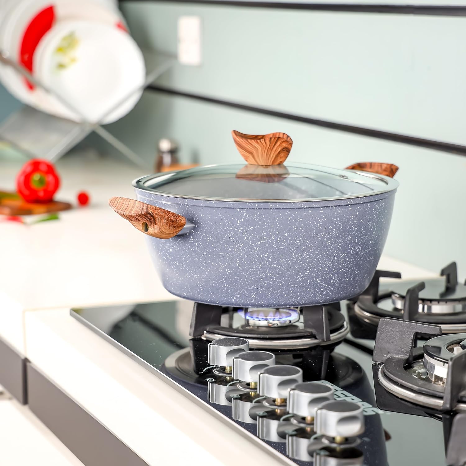 Delcasa DC3329 Essential Casserole, 28 cm Size, Grey_1