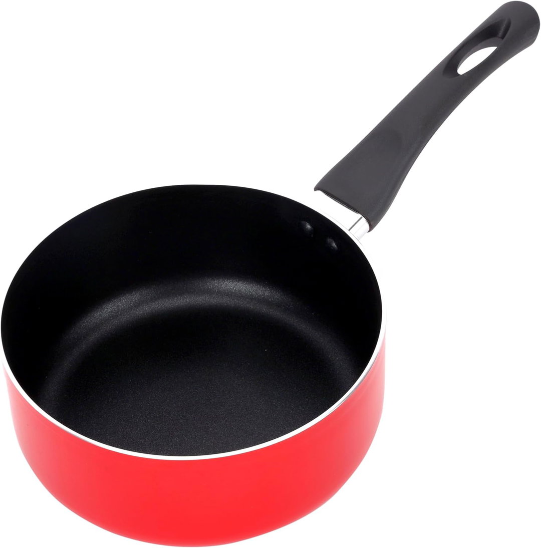 Royalford Aluminum Nonstick Sauce Pan Small Sauce Pot RF12731 Stay-cool Handle Multipurpose Handy Little Saucepan nduction Capable, PFOA Free(18 cm)