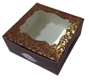 Brown See-Through Square Box