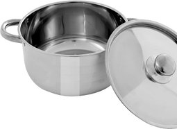 Royalford Stainless Steel Cookware Set steel 12 pcs,Silver