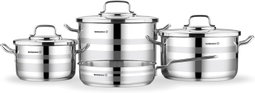 Korkmaz Astron 7 Pieces Stainless Steel Cookware Set
