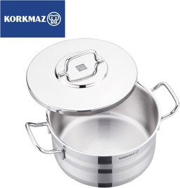 Korkmaz Astron 7 Pieces Stainless Steel Cookware Set