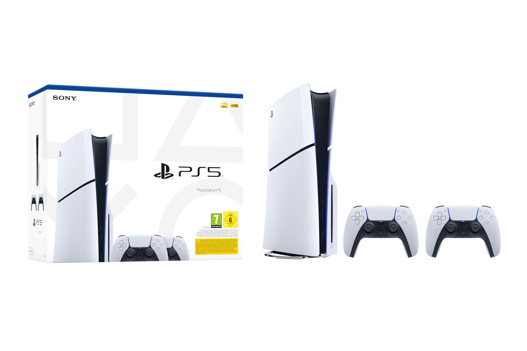 Sony, PlayStation 5 Édition Standard, PS5 avec 2 Manettes Sans Fil DualSense, Couleur : Blanche_0