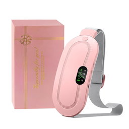 Coussin Chauffant Ceinture Chauffante Ventre pour Soulage les Douleurs Abdominales Menstruelles 3 Niveaux de Température 4 Modes de Massage