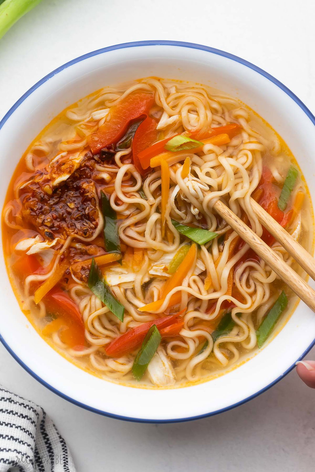Instant Soup Noodles with Vegetables