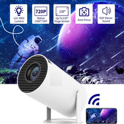 Mini Projecteur Portable 4K - Vidéoprojecteur 1080P FHD 4K 2025 Upgraded Mini Projecteur Portable avec Android 11, WiFi 6,BT5.0, 180° Rotation, Supporté pour TÉLÉPhone/PC/Lap/Stick, HDMI Home Cinéma