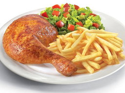 Quarter Chicken & Chips + Vegetable Salads