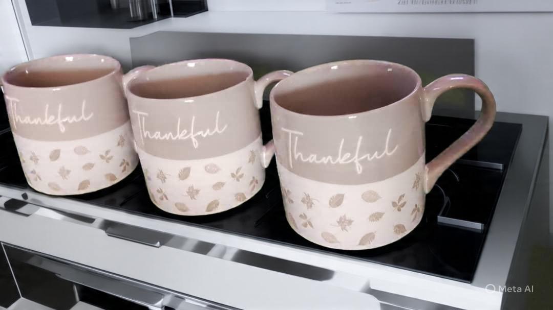 Tasse Beige "Thankful" - Code Article : BCB_0171
