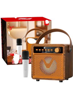  KTS-1865 Portable Wireless Bluetooth Speaker with Microphone - 3 inch Size