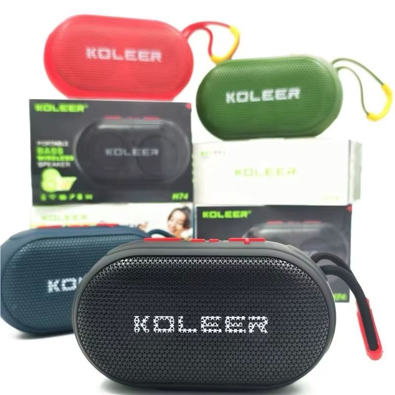 KOLEER Bluetooth Speaker H74 Bass Portable Outdoor Wireless Sound Card Subwoofer Speaker Support TF Card USB Playback_0