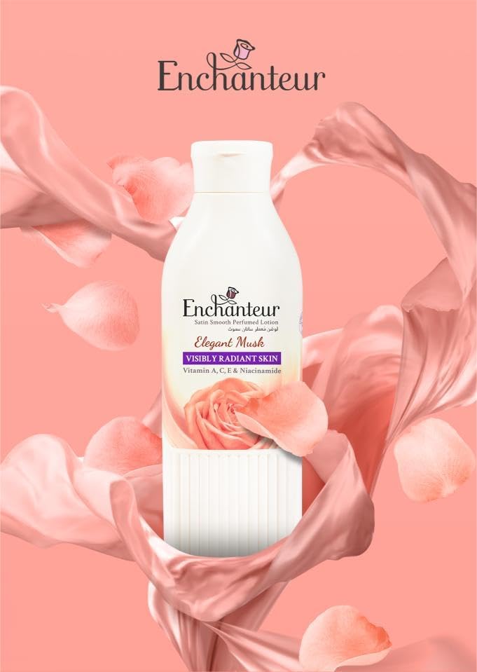 Enchanteur Satin Smooth Perfumed Lotion - ELEGANT MUSK  500ML