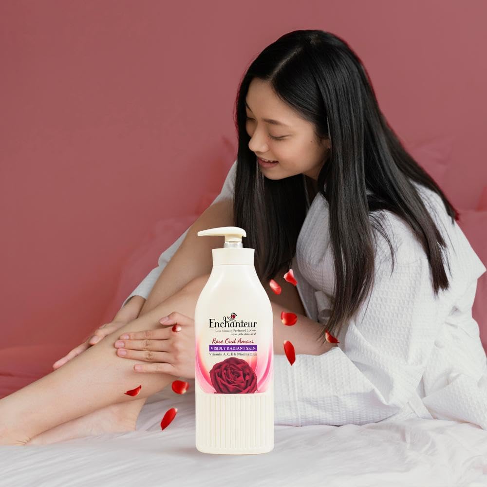 Enchanteur Satin Smooth Perfumed Lotion - ROSE OUD AMOUR 500 ML, _4