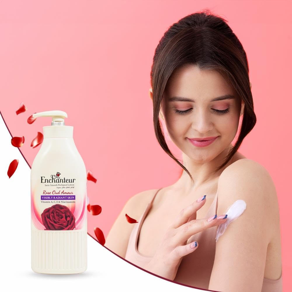 Enchanteur Satin Smooth Perfumed Lotion - ROSE OUD AMOUR 500 ML, _1